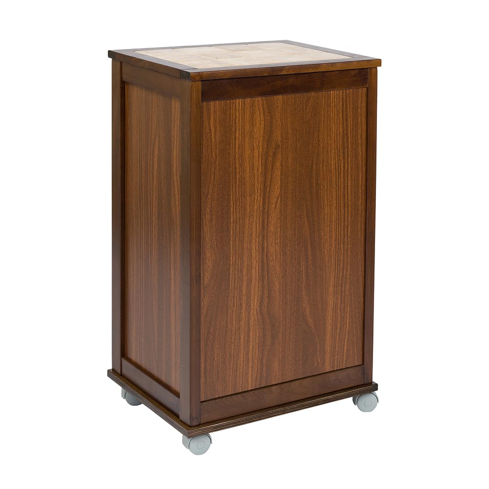 LIBEROSHOPPING.eu - LA TUA CASA IN UN CLIK Carrello in legno mobiletto con ante a ribalta e piano in ceramica (Noce)
