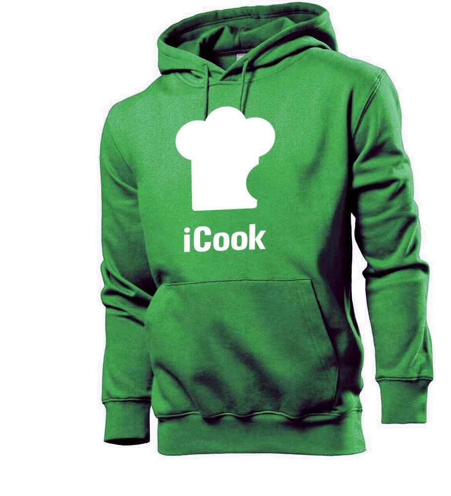 Generisch iCook męska bluza z kapturem, zielony, L