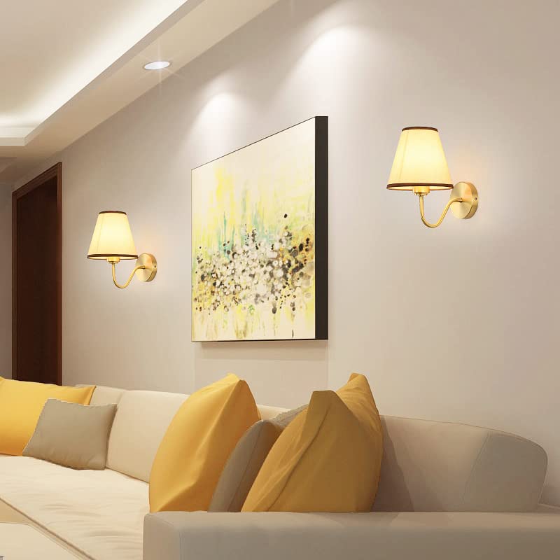 Aplique de pared interior E27 color oro para salones y balcones cubiertos 5