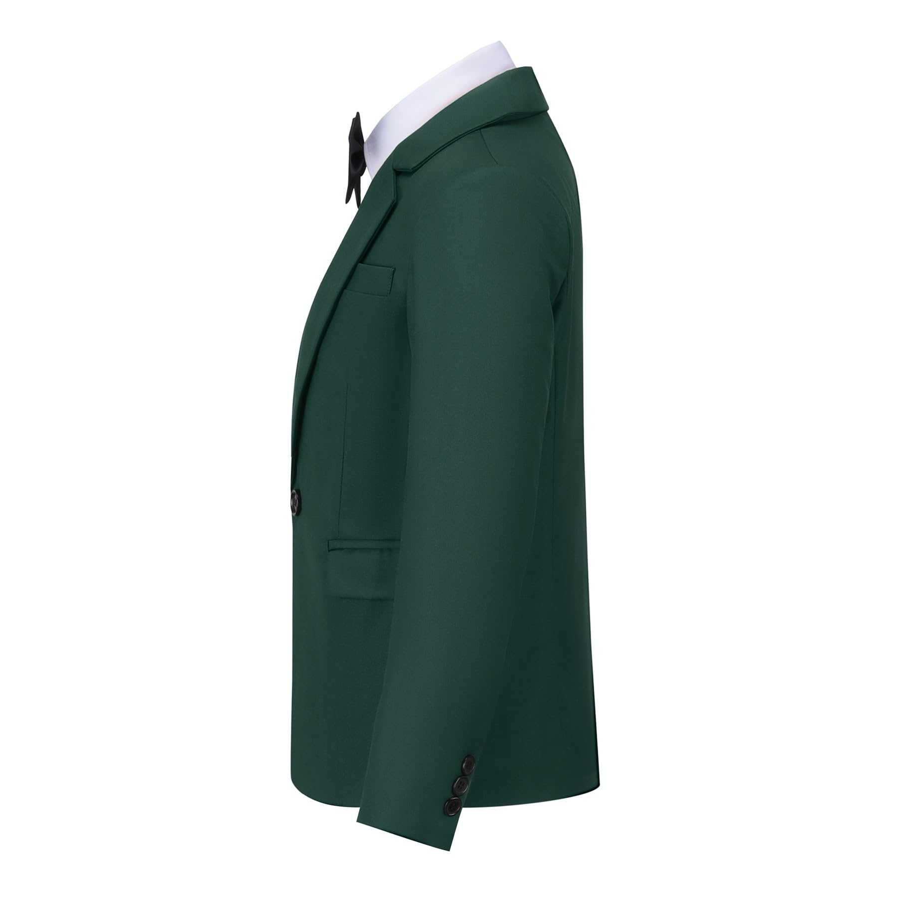 Sliktaa Garçon Costumes 3 pièces Classiques Simple Bouton Revers Veste de Sport Gilet Pantalons Longs Mariage fête et Bal de Fin d'année pour garçons