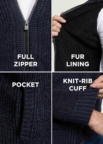 X RAY Mens Zip Up Cardigan Sweater for Men, Full Zip Slim Fit Knit Jacket for Spring (Big and Tall), 5