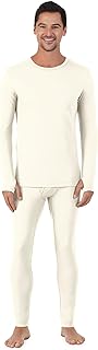 Men's Heavyweight Thermal Underwear Set: Fleece Lined Long Johns Base Layer