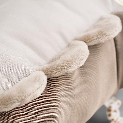 Done by Deer Tummy Time Kissen - Baby Bauchlage Kissen und Sensorik Spielzeug ab 3 Monate - mit Spiegel, Knistergeräuschen und Taktilen Texturen sowie Beißring für Zahnungshilfe