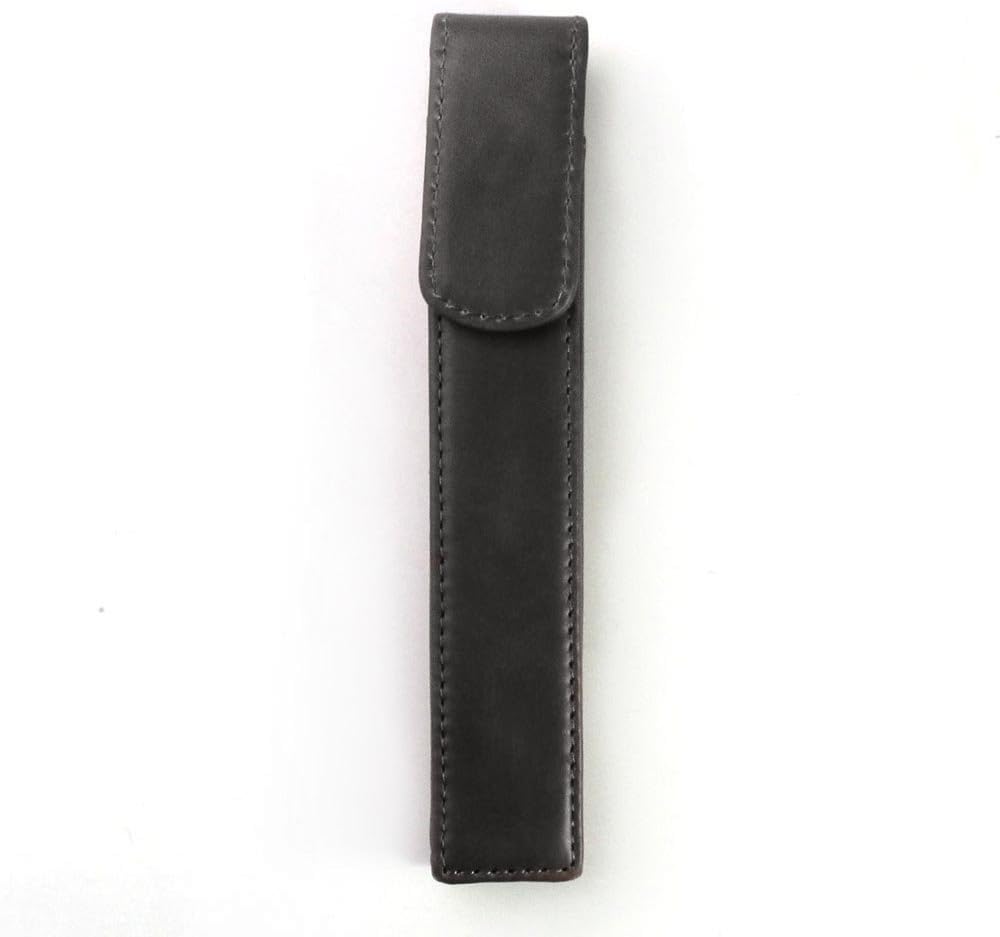 Leather Pen Case Pouch Holder - Protective Single Sleeve for Pens, Black