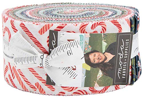 to Be Jolly Jelly Roll 40 2.5-inch Strips by One Canoe Two for Moda Fabrics