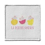 Ecusson Thermocollant Vetement 7x7cm - La petite Souris Halloween Fruit Fromage - Patch a Repasser pour Reparation ou Customisation T-shirt Sac Jeans Imprime en France