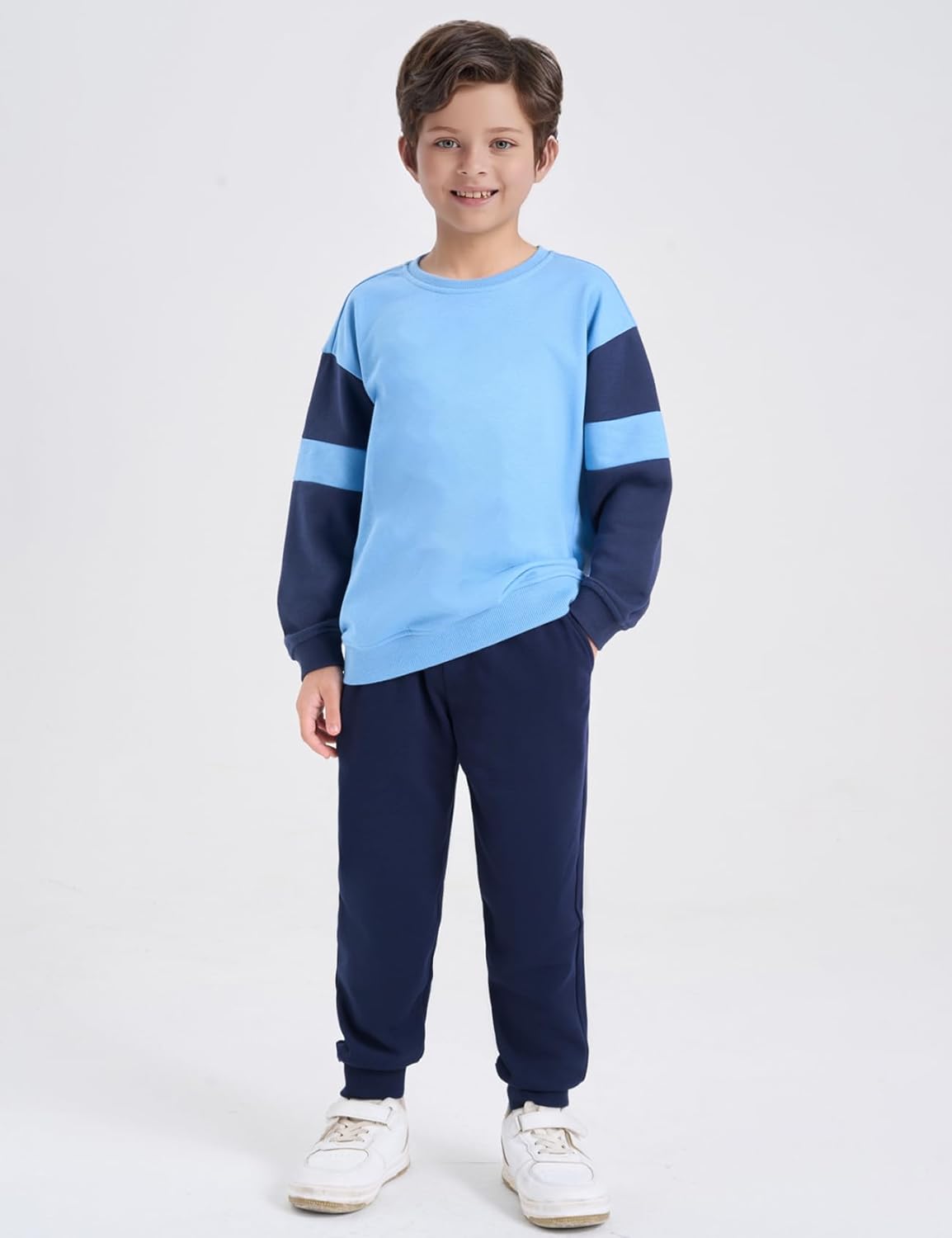 Flygo Boys Girls Fleece Pants Sherpa Lined Sweatpants Athletic Joggers Winter Warm Unisex Kids Active Pull-On Pants - Image 4