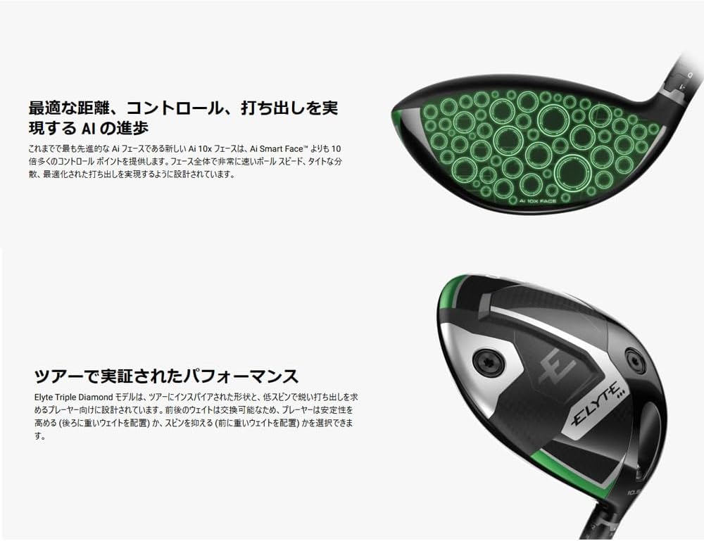 エリート トリプルダイヤ TDドライバーヘッド＋ヘッドカバー キャロウェイ ELYTE トリプルダイヤモンドTD・ヘッド・ヘッドカバー付