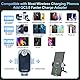 Olycism 15W Qi Fast Wireless Charger Auto Handyhalterung Mit Ladefunktion Doppelspule Automatischer Induktion Kabellose Kfz-Ladegeräte Lüftung für Samsung Galaxy Z Flip 5/4/3/2 i-Phone Huawei Grau