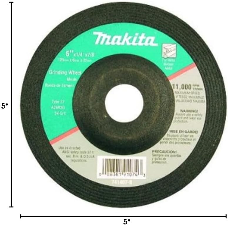 Makita - Grinding Wheel 5 X 1/4 X 7/8 25Pk (741407B)