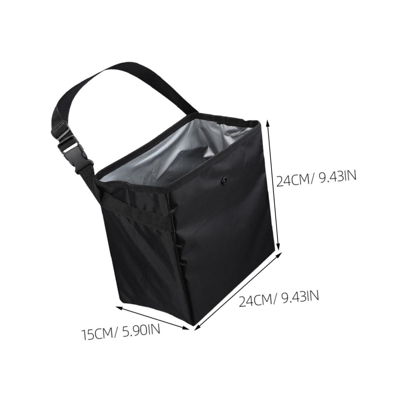 Alipis Auto Müllbehälter 8, 5l 2 Stück aus Nylon und Pvc Schwarz | Reisen und Camping, Multifunktionale Aufbewahrungsbox für Werkzeug und Spielzeug, Tragbar und Leicht