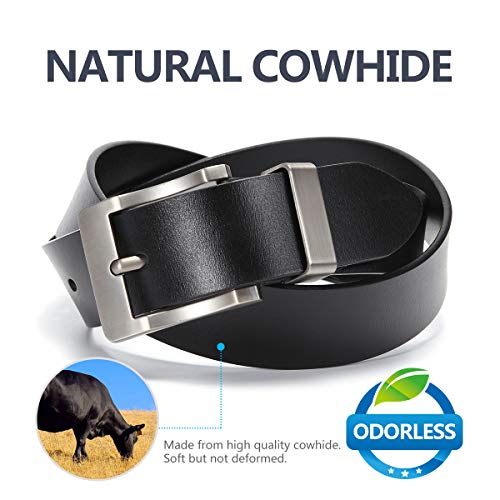 MUCO Cintura Pelle Uomo Nero Marrone Fibbia