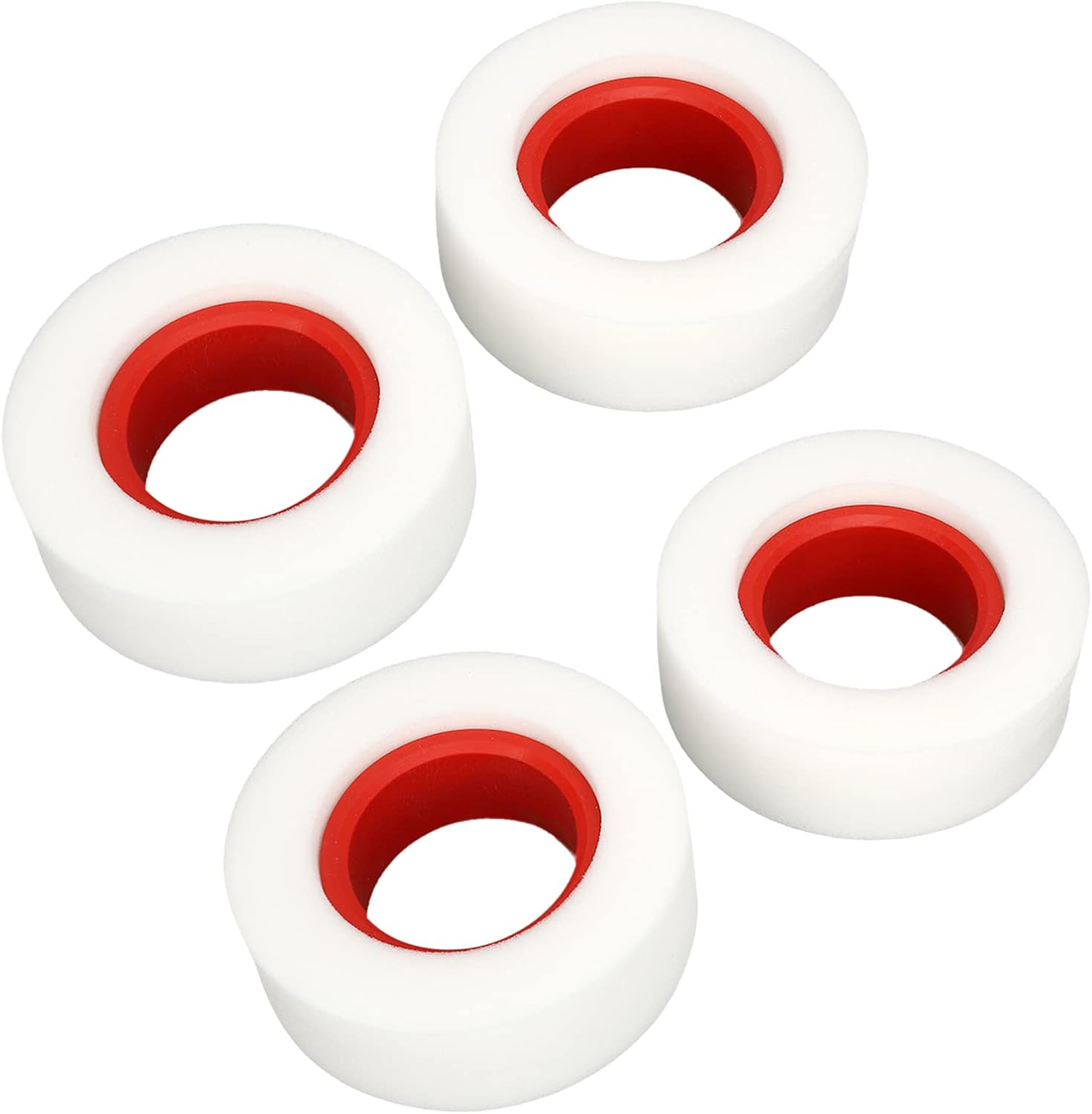 Alomejor RC Crawler Tire Foam, RC Tire Foam Dual Stage 4PCS Soft Colorfast Sponge Tear for 1/10 1/8 RC Crawler for 2.2 Inch Tires (Red)