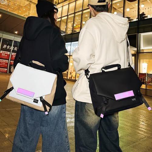 Sac à bandoulière étanche noir avec compartiments réfléchissants - 2