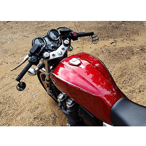 Guidon Bracelet Reglable Moto 53mm,CNC Aluminium Kit Guidon Cafe Racer Demi Guidon Rehausse Diametre 53 Pour Universel Accessoire Moto 7/8 22mm Tube 1 Paire De Couleur Noire - Image 7