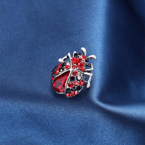 3 Pack Rhinestone Ladybug Bee Brooch Pin for Women Girls Cute Animals Novelty Funny Red Crystal Coccinella Beetle Brooch Pin Clothing Accessories Backpack Jacket Hat Jewelry Gift3