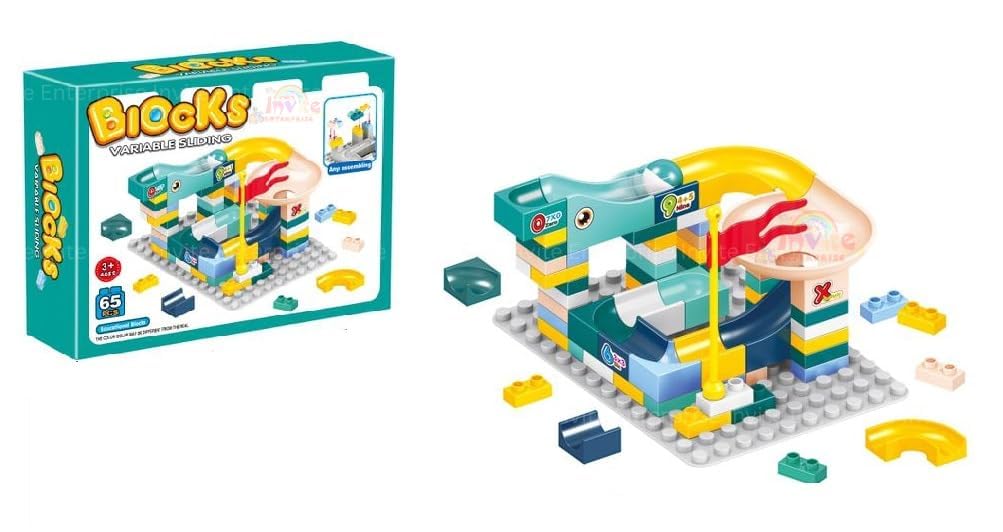 MANAKI ENTERPRISE 65PCS Assembly Block Marble Run Slide Track Building Blocks Funnel Slide DIY Sets Bricks Kids Toys(65PCS Block) (B0CK81K91T) Amazon Price History, Amazon Price Tracker