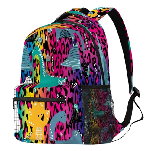 Sac à dos de voyage léopard coloré Large pour homme femme école randonnée