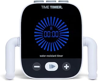 Time Timer Element Water Resistant Visual Timer for Kids – Shower Timer, Bathroom Timer for Brushing Teeth, Chores, Homework & Routines – Rechargeable Portable Countdown Timer with Custom Presets