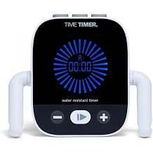 Time Timer Element Water Resistant Visual Timer for Kids Shower Timer, Bathroom Timer for Brushing Teeth, Chores, Homework & Routines Rechargeable Portable Countdown Timer with Custom Presets