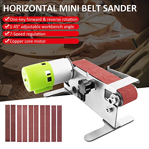 Bozony Mini lixadeira de cinta horizontal Lixadeira elétrica polimento Retificadora Retificadora Lix