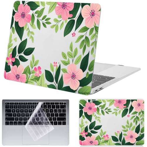 Étui rigide MacBook Pro 13 Pouces finition plantes et fleurs ajustement premium