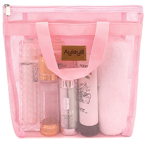 快干悬挂洗漱用品网眼手提包(A-粉色)