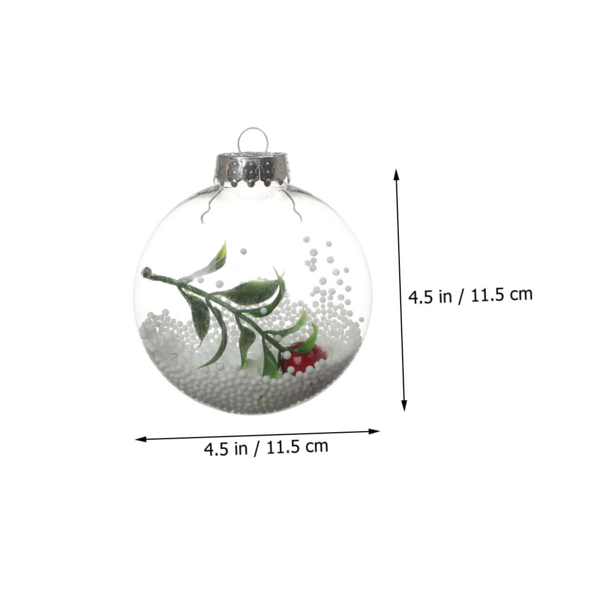 Cabilock 2 Ensembles Lot De 2 Boules De Décoration en Plastique Transparent avec LED Et Mèches De Bougies Ruban Adhésif Double pour Noël Décorations Suspendues Boules De 12 pièces * 2