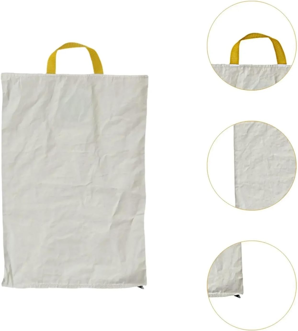 Cloth Dust Bag Easy To Install Multiuse Reusable Vacuum Cleaner Supplies Canvas Filter Bag Washable，Compatible For WD4，WD5 WD6(White)