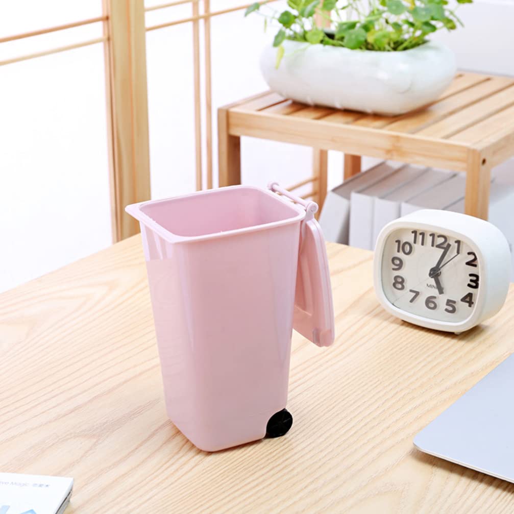 Tofficu 3pcs Mini Trash Can with Lid Multi-Functional Desktop Waste Bucket for Office and Home Compact Garbage Holder Organizing Small Items