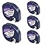 Black on Clear, Plastic, 5pack