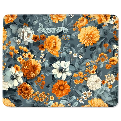 ITNRSIIET Mouse Pad with Stitched Edges, Premium-Textured Mouse Mat Pad, Non-Slip Rubber Base Mousepad for Gaming Laptop Computer & PC 260×210×3mm,B05 Beautiful Flowers