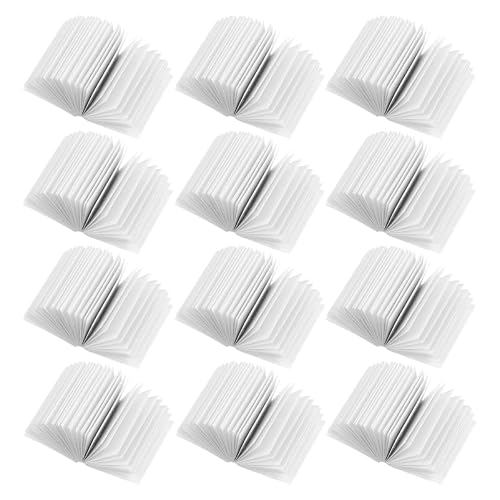 Garneck 100pcs 1 12 Scale Mini Books for Mini Bookshelf Dollhouse Blank Books with Turnable Pages Miniature Dollhouse Books for Bookshelf Decoration Craft Projects and Pretend Play
