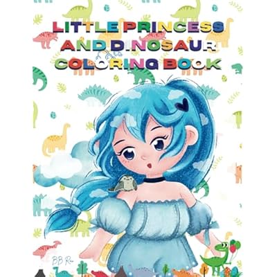 Little princess and Dinosaur Coloring Book: For Kids Ages 4-8 coloring Books