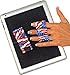 LAZY-HANDS Heavy-Duty 3-Loop Grips (x2 Grips) for Tablets - XL (Flags)