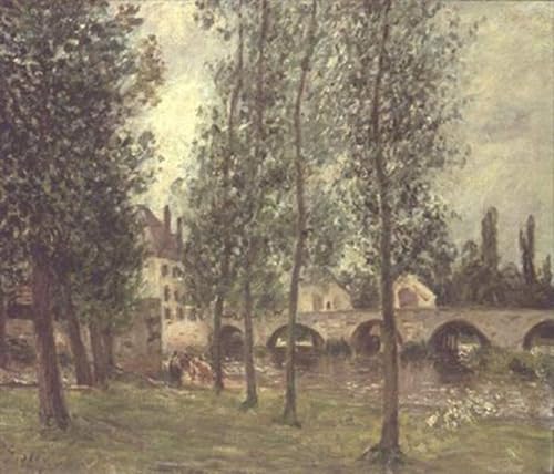 Toile Le Pont de Moret Alfred Sisley pour une déco de salon lumineuse