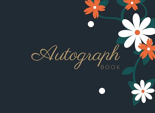 Autograph Book: Signatures Blank Scrapbook, Keepsake Memory Book, Signature Celebrity Memorabilia Album Gift, 8.25" x 6" 150 Pages.