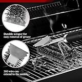 ZWMYF BBQ Grill Cleaning Brush&Scraper – Barbecue Wire Brush for Grill– 18.3'' Stainless Grill Grate Cleaner - Safe Grill Accessories&Tools for Charcoal/Electrical/Infrared, Easier and Effective Clean - Image 4