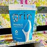 GRIN Double Flosspyx, Floss Picks, 75 Count, Dental Flossers, Minty Flavor, Recycled Plastic, 2 Lines of Strong Floss, Longer Floss Head, Traps Food and Plaque, Includes Safe Soft Fold-Back Tooth Pick - Image 5
