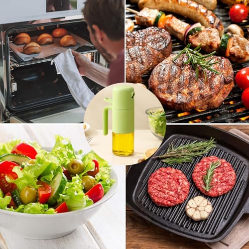Olivenölspender,Ölsprüher zum Kochen,Ölsprühflasche Mister,Ölsprüher,210 ML Ölflasche,Neue Generation richtig Öl in Nebel sprühen(Grau) – Bild 7