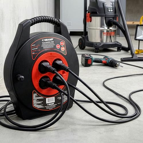 Carrete de cable doméstico para conectar varios aparatos a la vez 8