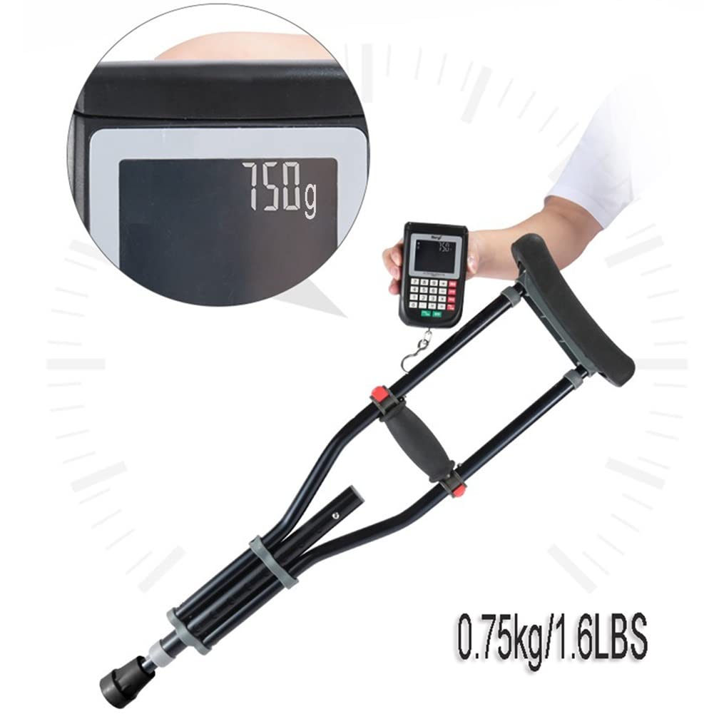 Kule Ortopedyczna dla Dzieci, Podpórka Pod Pachy, Stosowana Wysokość 100-135cm (3'2''-4'4''), Regulowane Crutches, Czarny, 1 Para