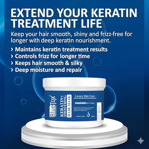 Image of keratin smoothning hair Repair Mask for Dry & Damaged Hair | sulfate and paraben free | Professional mask for Strengthening and Repairing Hair | For Chemically Treated Hair Type