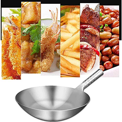 Wok tradicional de acero inoxidable 36 cm miniatura 7