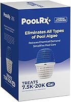 PoolRx+ Algaecide Unit for 7.5K-20K Gallon Pools - EPA Registered, 6-Month Algae Protection, 3 Active Ingredients