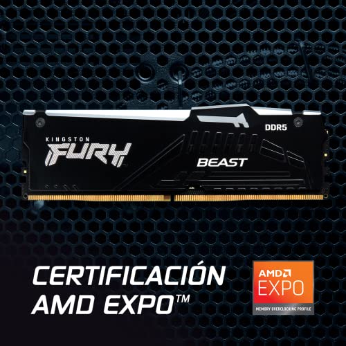 Image of Kingston Fury Beast RGB 8GB 4800MT /s DDR5 CL38 DIMM Desktop Memory Single Module | Intel XMP 3.0 | Infrared Sync Technology | Overclocking Stability | KF548C38BBA-8