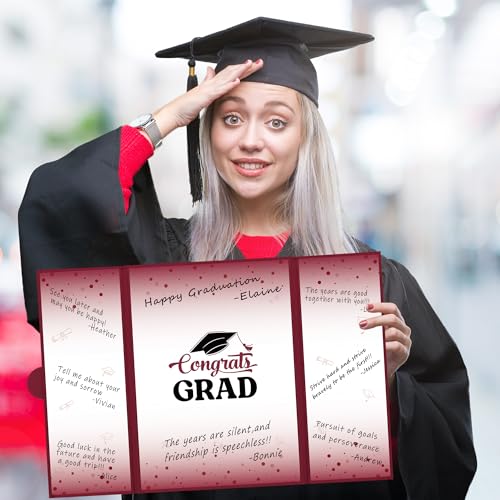 Vlipoeasn Maroon 2026 Graduation Guest Book Alternative, Class of 2026 Graduation Party Decorations, Burgundy Graduation Signature Book for College High School, Unique Graduation Gifts for Friends by Vlipoeasn - Used condition - Image 3