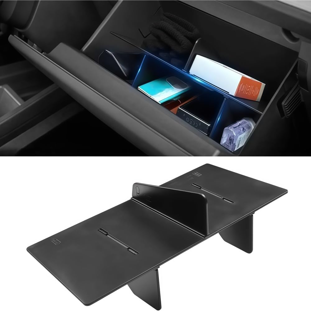 GGCLIMAX Car Organizers And Storage Glove Box Organizer Compatible with Ford Maverick 2022-2023 ABS+PC Divider With 5 Compartments Center Console Storage Tray