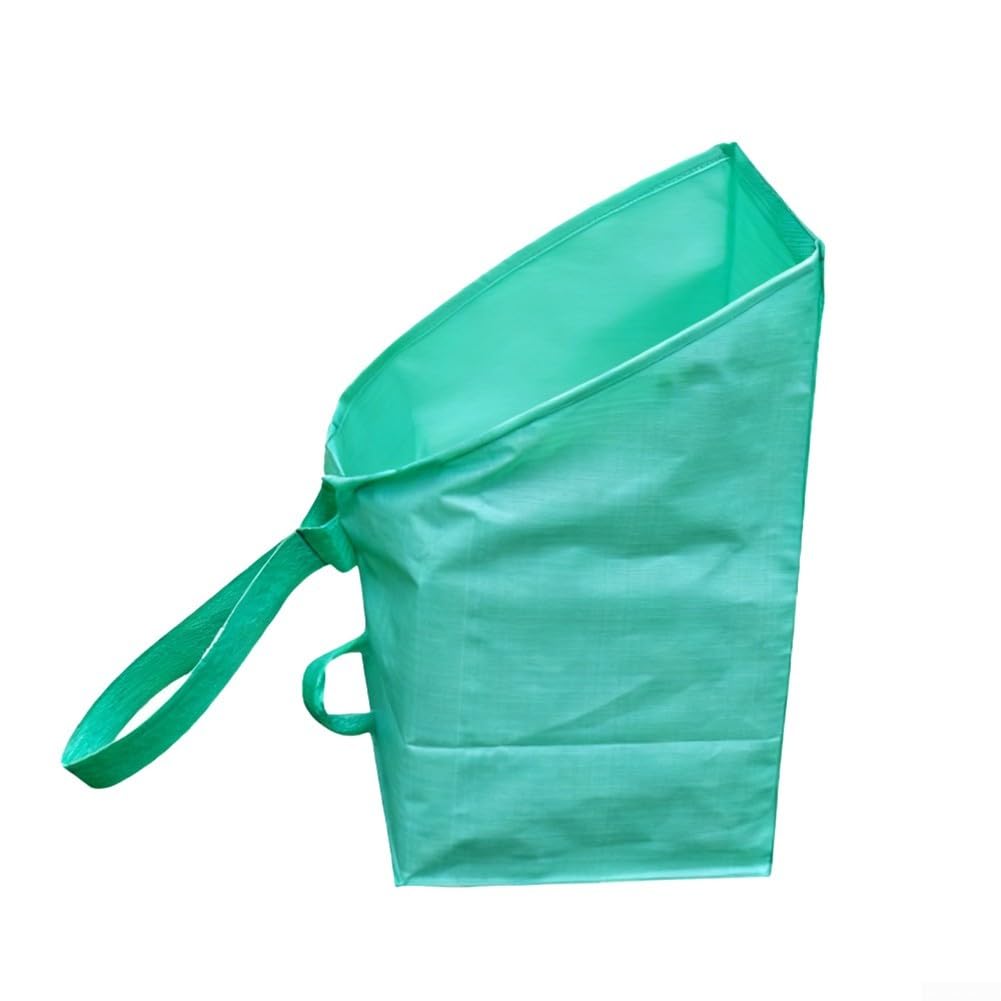 Bolsas de basura de jardín con construcción de polipropileno resistente al desgarro y prácticas asas de transporte para uso en exteriores (150 L)