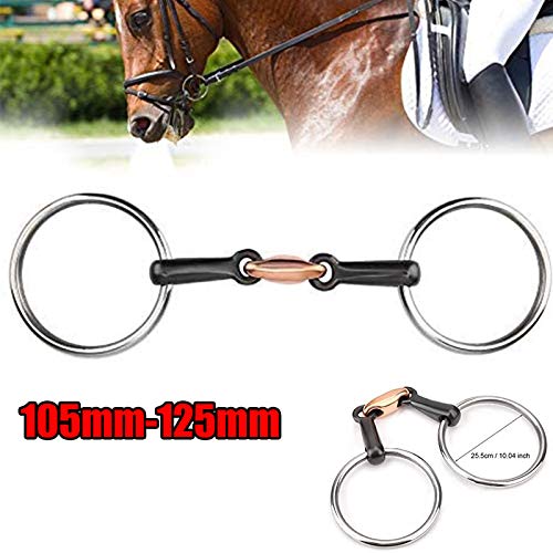 Morso Per Cavallo In Acciaio Inox Con Rame - Eggbutt, Anello Francese, Per Equitazione